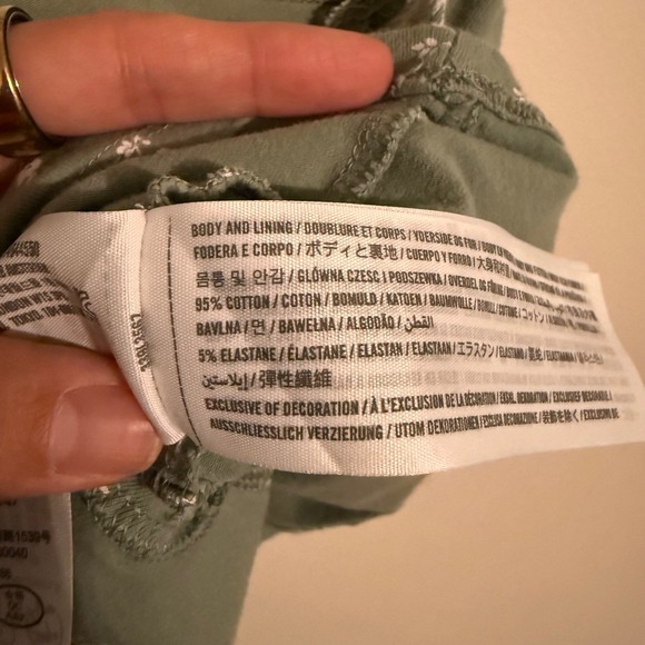 Hollister Green Floral Y2K Lace Trim Milkmaid Babydoll Coquette Cami Tank Small - Picture 6 of 6